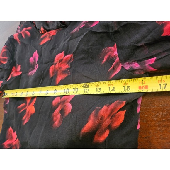 RAILS Nicoletta Ruffle-Sleeve Black Red Top Women's Size Small NWT MFRP $228 - Picture 10 of 11